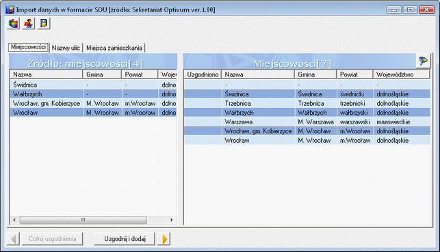 Import danych w formacie SOU